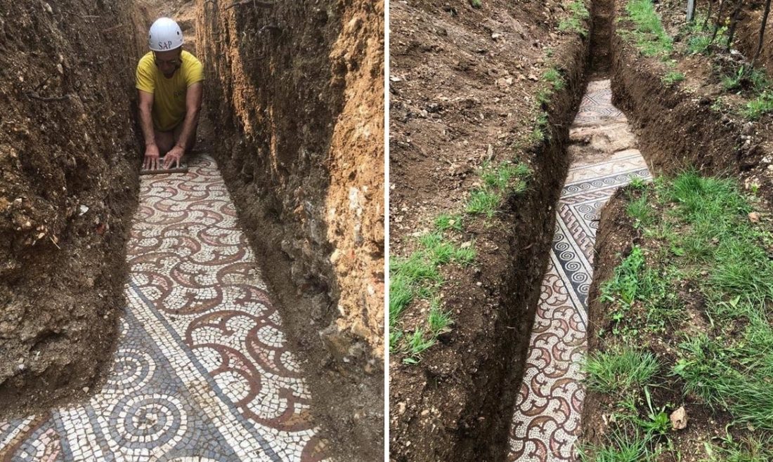 Archäologen können es kaum glauben: In Frankreich wurde eine unberührte römische Mosaik gefunden, die „museal wertvoll“ ist