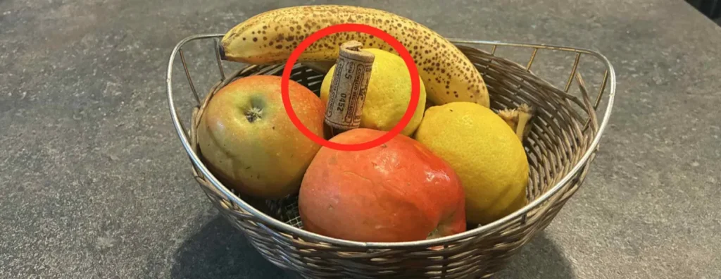 Ich bewahre immer einen Weinkorken in meinem Obstkorb auf. Das ist ein toller Trick!