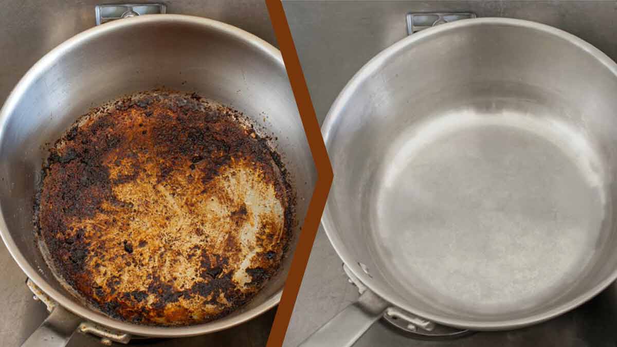 Weder Essig noch Backpulver: Das Geheimnis, wie man angebranntes aus Töpfen entfernt und sie wieder glänzend macht