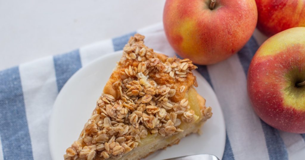 Sie können diesen Apfelkuchen auch auf Diät essen. Alles wegen 1 gesunder add -on